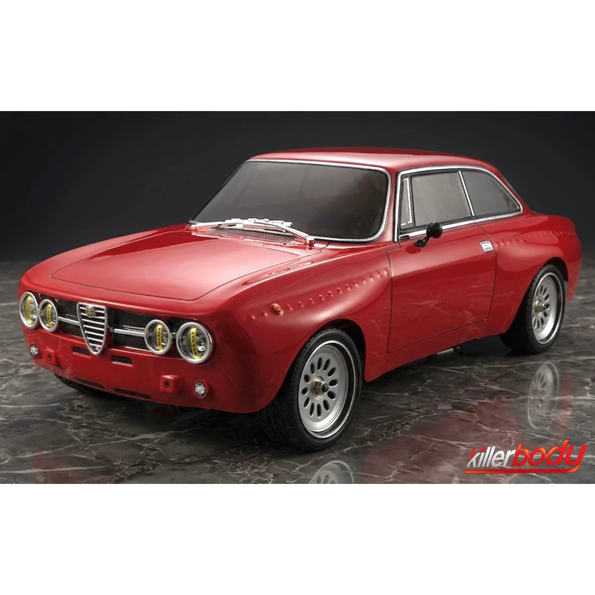 Killerbody ALFA ROMEO 2000 GTAm Karosserie unlackiert KB48318 im Maßstab 1:10 Touring Car & Onroad – Seitenansicht