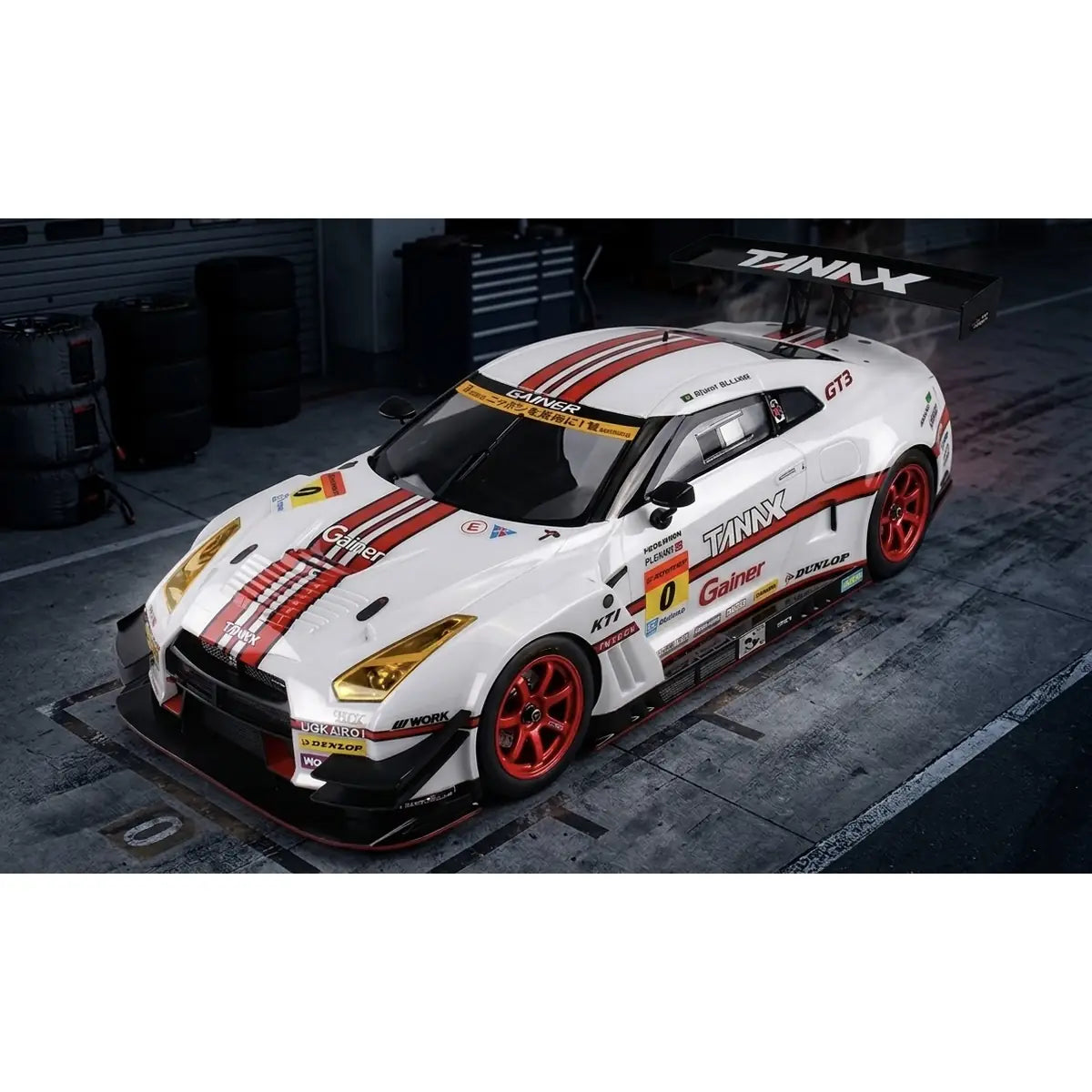 Killerbody Gainer Tanax GT-R Nisimo R35 Karosserie unlackiert KB48775 im Maßstab 1:10 Touring Car & Onroad – Draufsicht