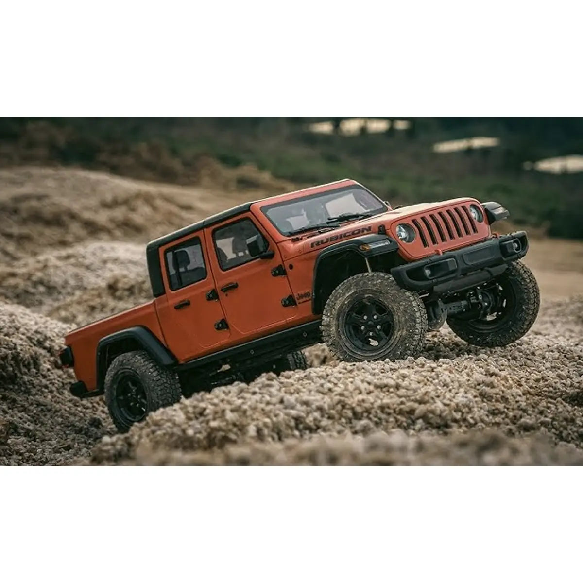 Killerbody Jeep Gladiator Hardbody-Karosserie - Orange KB48844 im Maßstab 1:10 Crawler – Seitenansicht