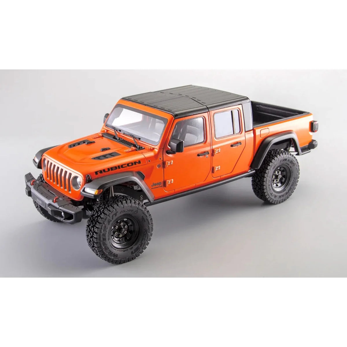 Killerbody Jeep Gladiator Hardbody-Karosserie - Orange KB48844 im Maßstab 1:10 Crawler – Seitenansicht