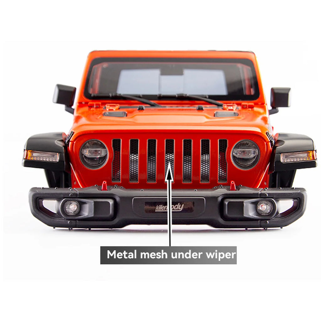 Killerbody Jeep Gladiator Hardbody-Karosserie - weiß DIY KB48765 im Maßstab 1:10 Crawler – Frontansicht