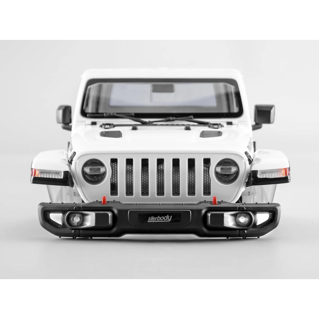 Killerbody Jeep Gladiator Hardbody-Karosserie - weiß DIY KB48765 im Maßstab 1:10 Crawler – Frontansicht