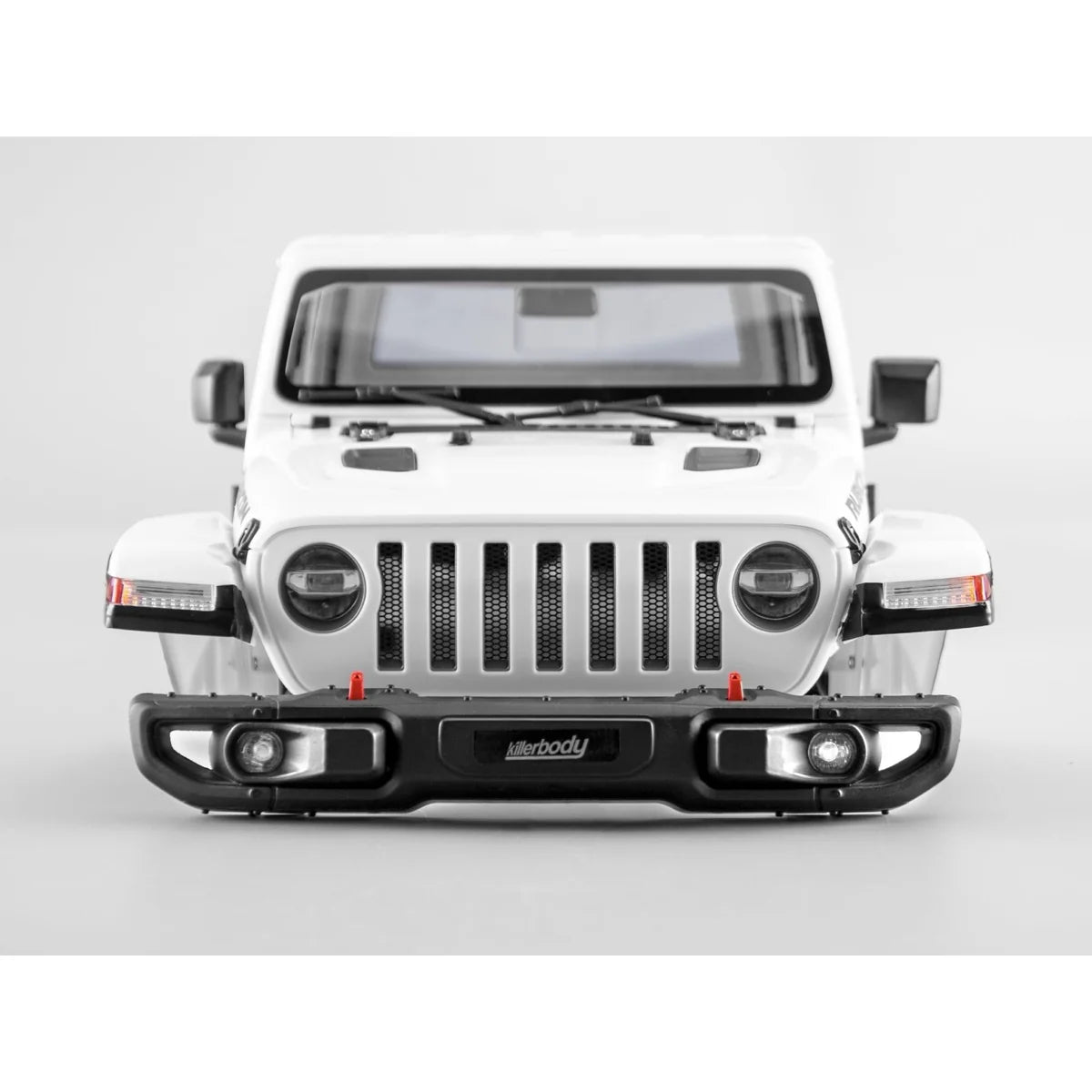 Killerbody Jeep Gladiator Hardbody-Karosserie - weiß DIY KB48765 im Maßstab 1:10 Crawler – Frontansicht