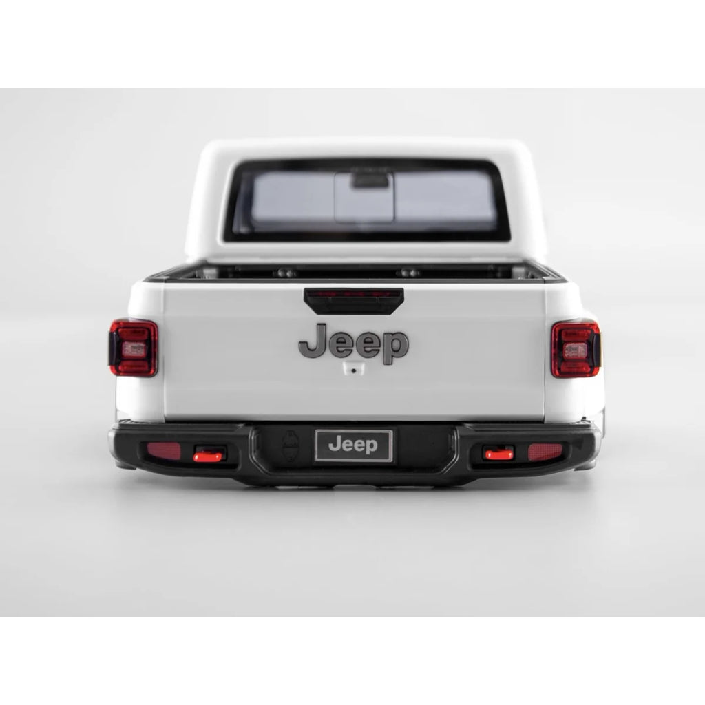 Killerbody Jeep Gladiator Hardbody-Karosserie - weiß DIY KB48765 im Maßstab 1:10 Crawler – Rückansicht