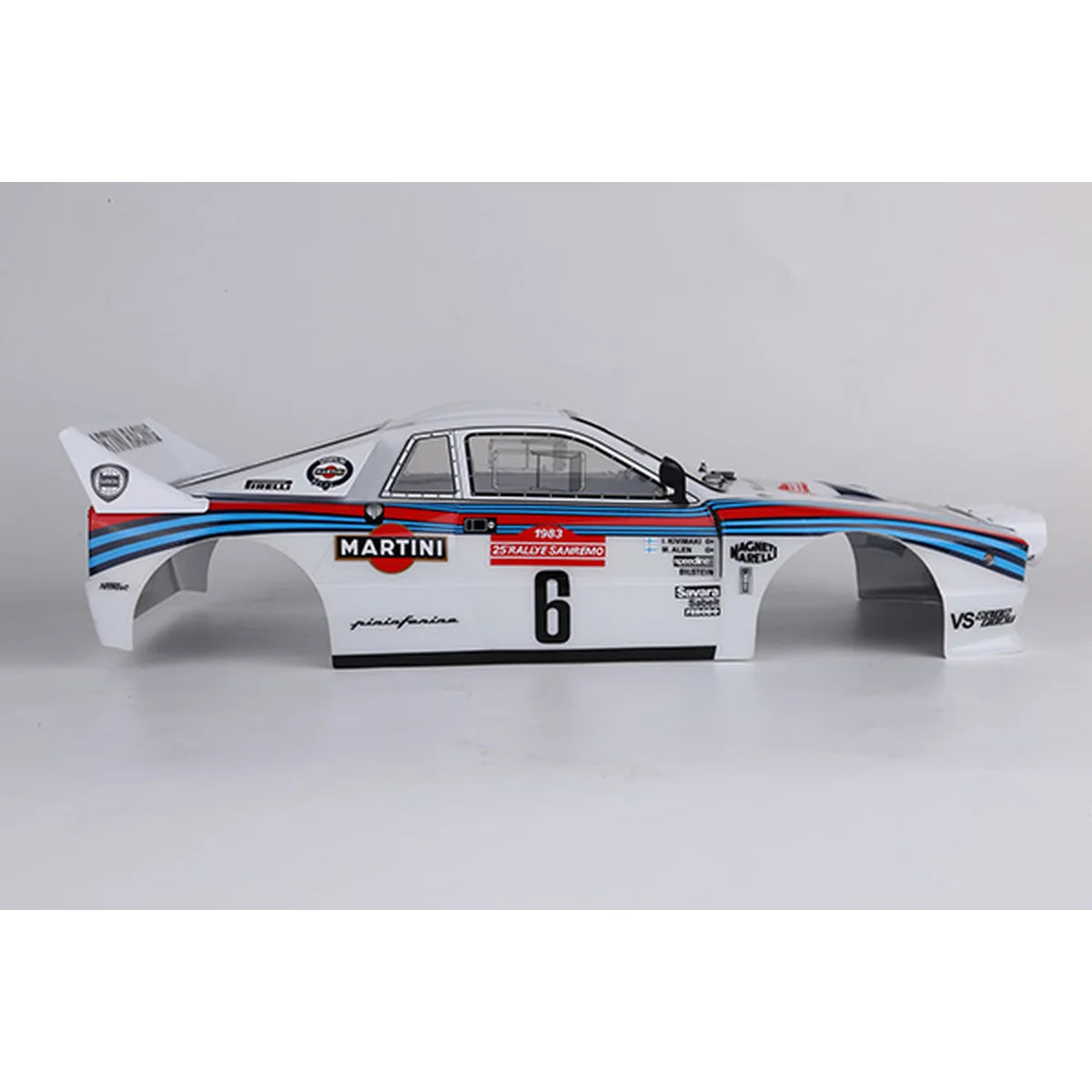 Killerbody Lancia 037 Rally Karosserie lackiert KB48840 im Maßstab 1:10 Rally – Seitenansicht