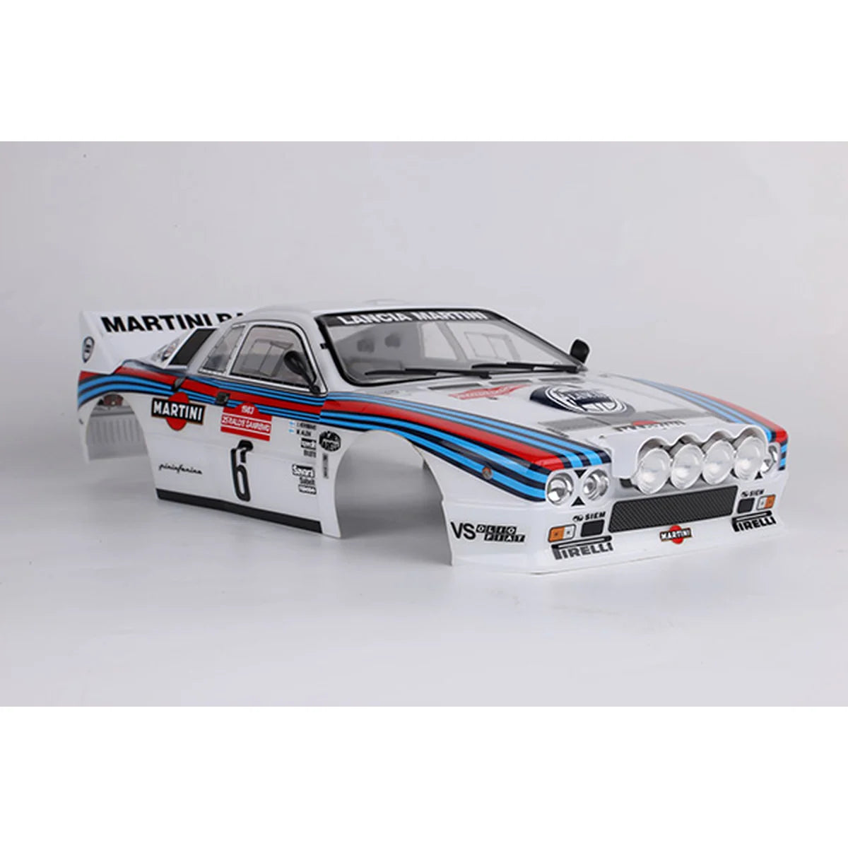 Killerbody Lancia 037 Rally Karosserie lackiert KB48840 im Maßstab 1:10 Rally – Seitenansicht