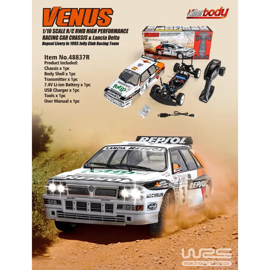 Killerbody Lancia Delta Rally RWD brushed KB48837R im Maßstab 1:10 Rally RTR