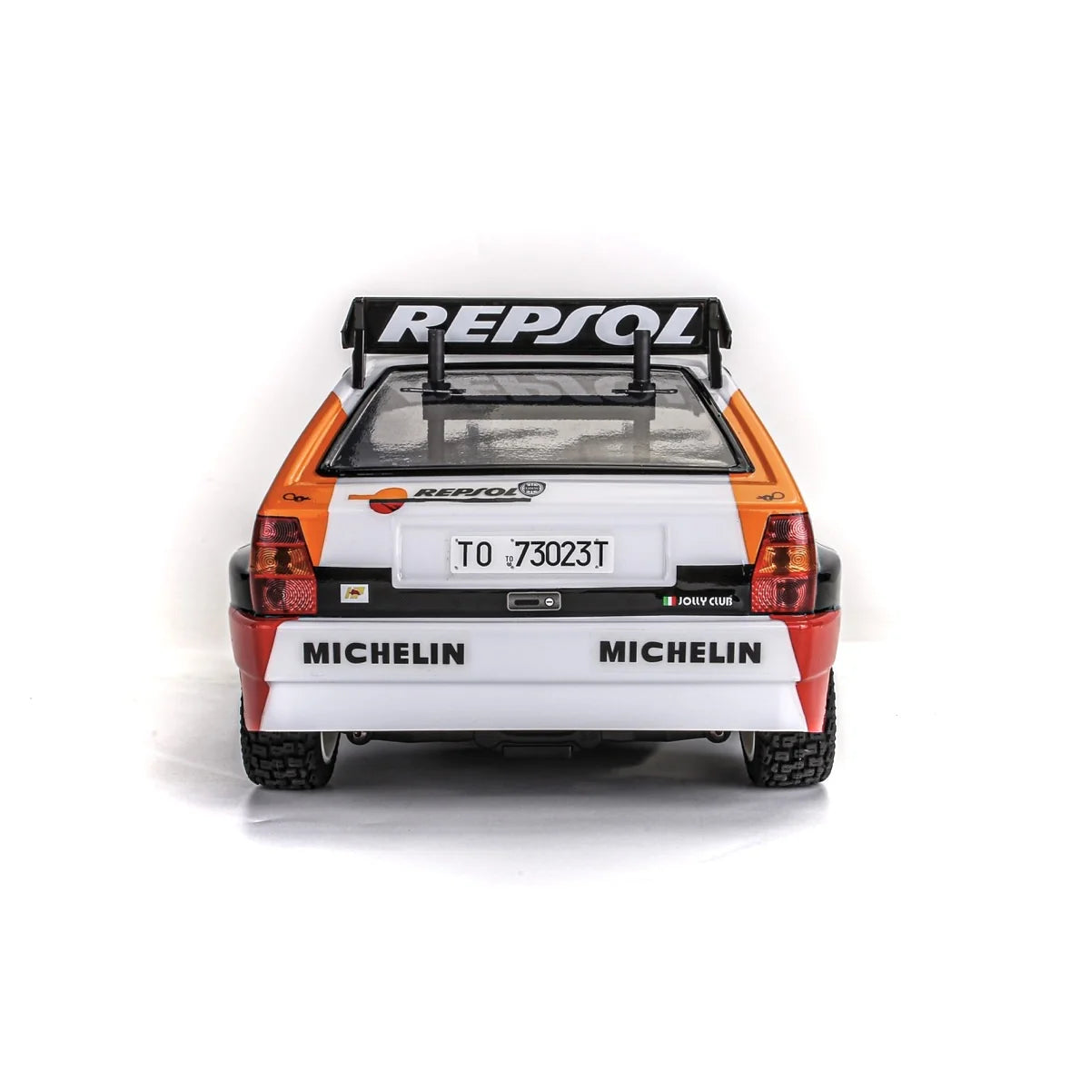 Killerbody Lancia Delta Rally RWD brushed KB48837R im Maßstab 1:10 Rally RTR – Rückansicht
