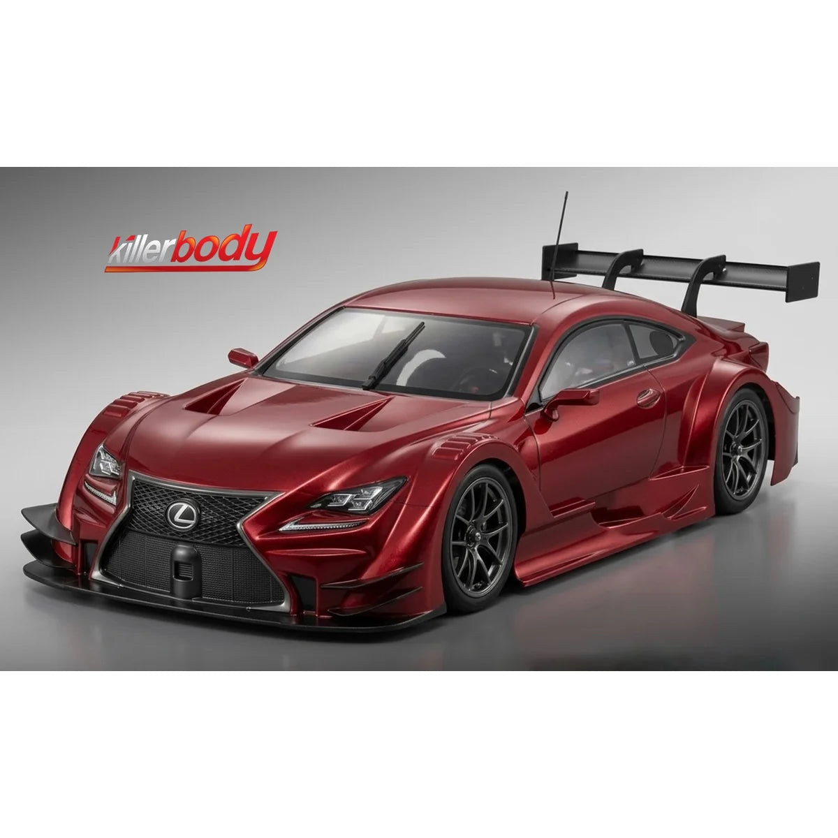 Killerbody Lexus Denso Kobelco RC F Karosserie unlackiert KB48767 im Maßstab 1:10 Touring Car & Onroad – Seitenansicht