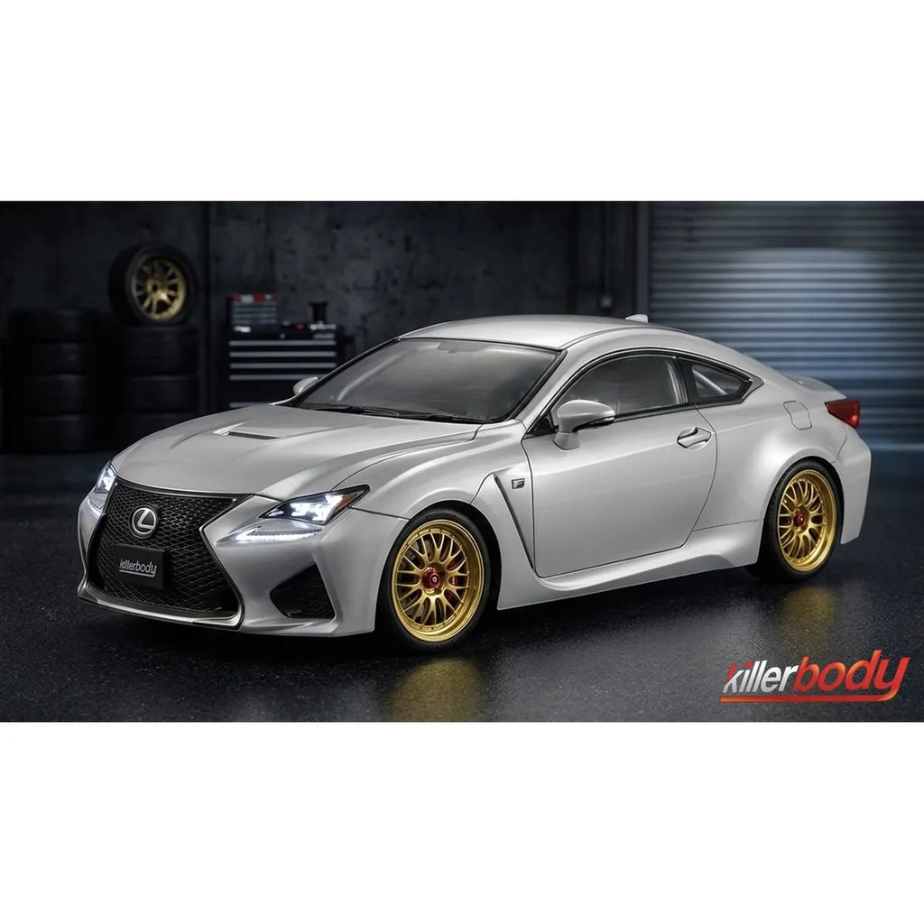 Killerbody LEXUS RC F Karosserie lackiert Weiß KB48648 im Maßstab 1:10 Touring Car & Onroad – Seitenansicht