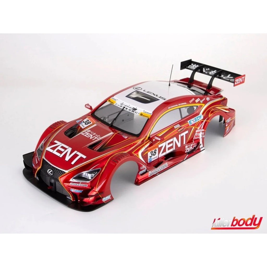 Killerbody Lexus Zent Cerumo RC F Karosserie lackiert KB48661 im Maßstab 1:10 Touring Car & Onroad – Draufsicht