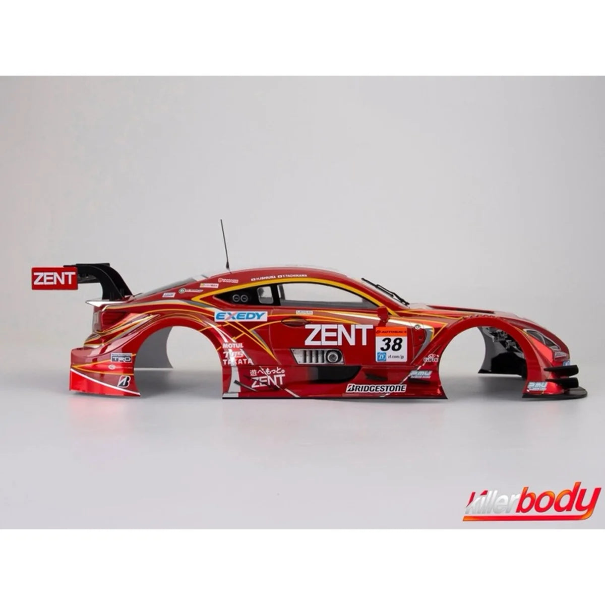 Killerbody Lexus Zent Cerumo RC F Karosserie lackiert KB48661 im Maßstab 1:10 Touring Car & Onroad – Seitenansicht