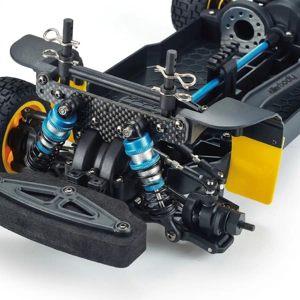 Killerbody MARS/Stratos 4WD Rally Chassis ARR KB48838S im Maßstab 1:10 Rally – Unteransicht