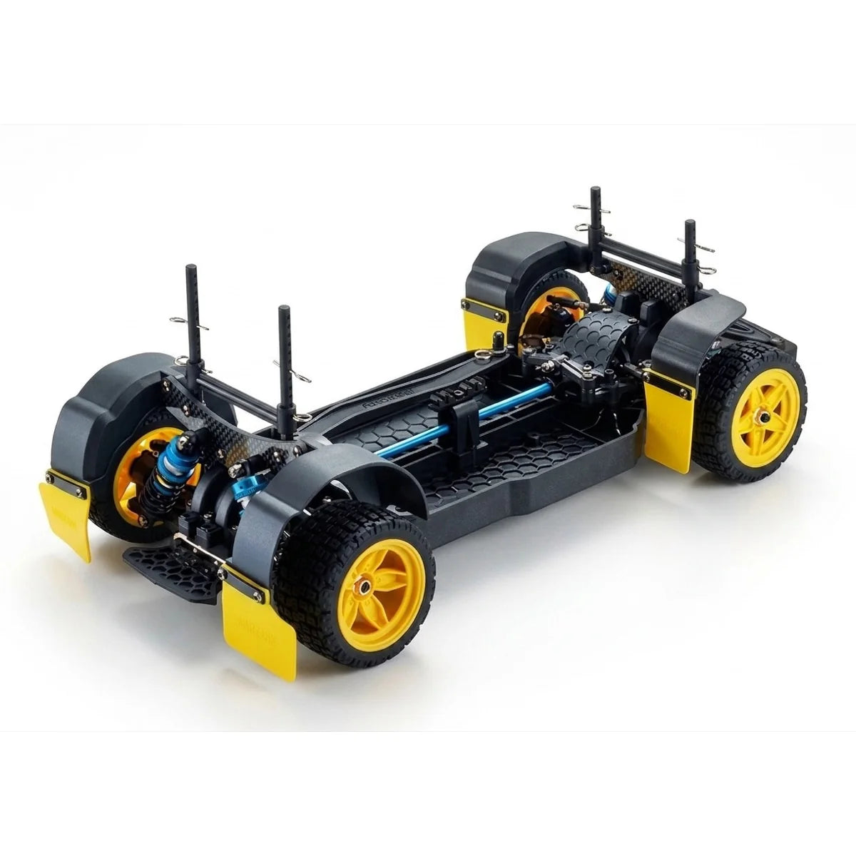 Killerbody MARS/Stratos 4WD Rally Chassis ARR KB48838S im Maßstab 1:10 Rally – Unteransicht