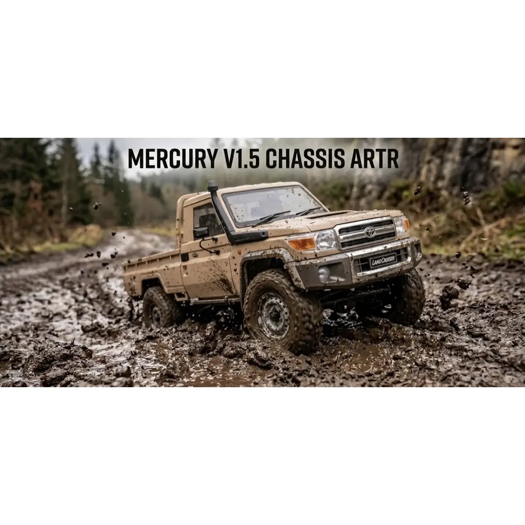 Killerbody Mercury V1.5 Chassis ohne Elektronik für 48601 LC70 KB48848 im Maßstab 1:10 Crawler ARTR – Seitenansicht