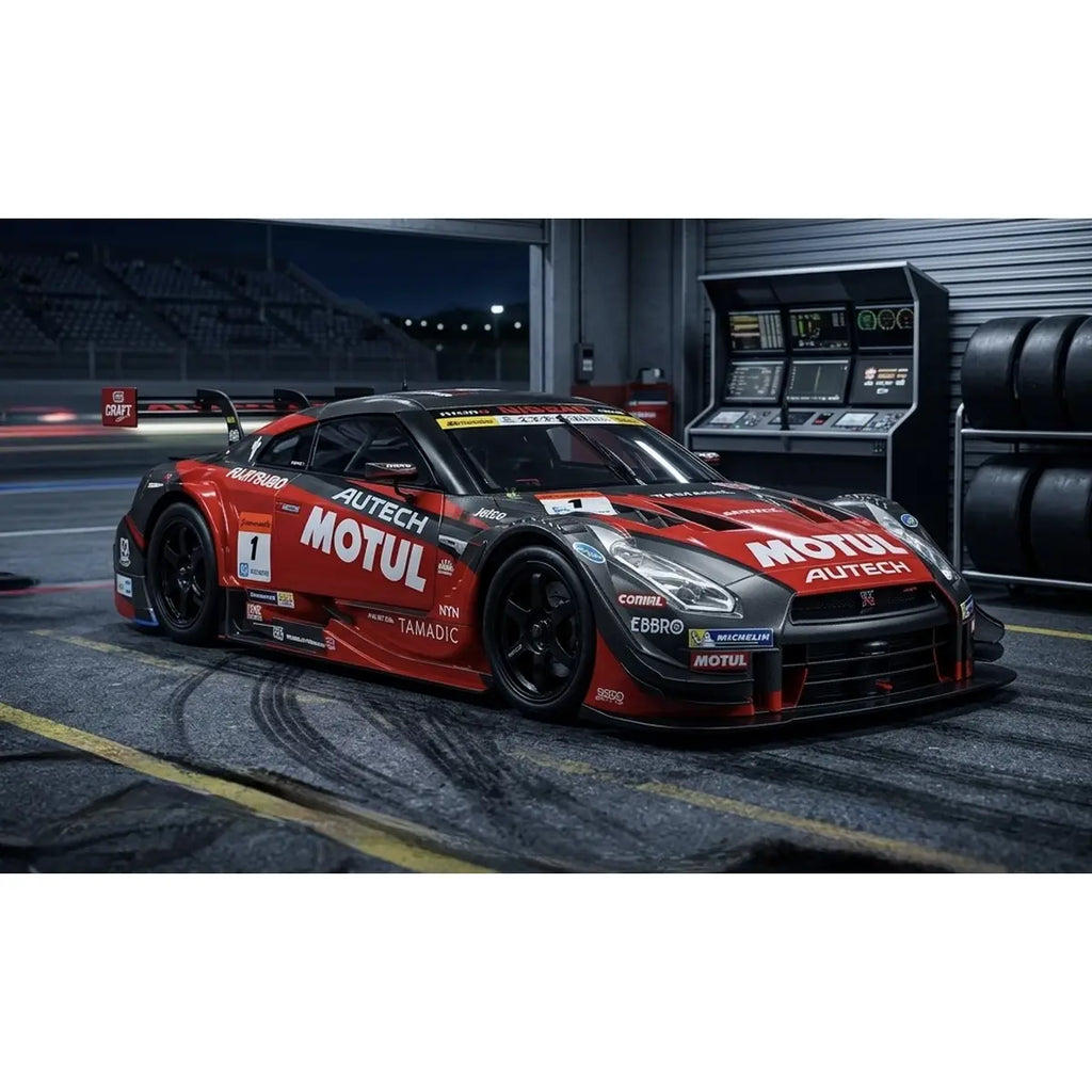 Killerbody Motul Alutech GT-R NISMO R35 Karosserie lackiert KB48662 im Maßstab 1:10 Touring Car & Onroad – Seitenansicht