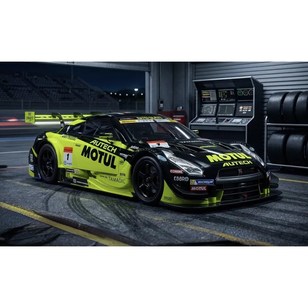 Killerbody Motul Alutech GT-R NISMO R35 Karosserie unlackiert KB48754 im Maßstab 1:10 Touring Car & Onroad – Seitenansicht