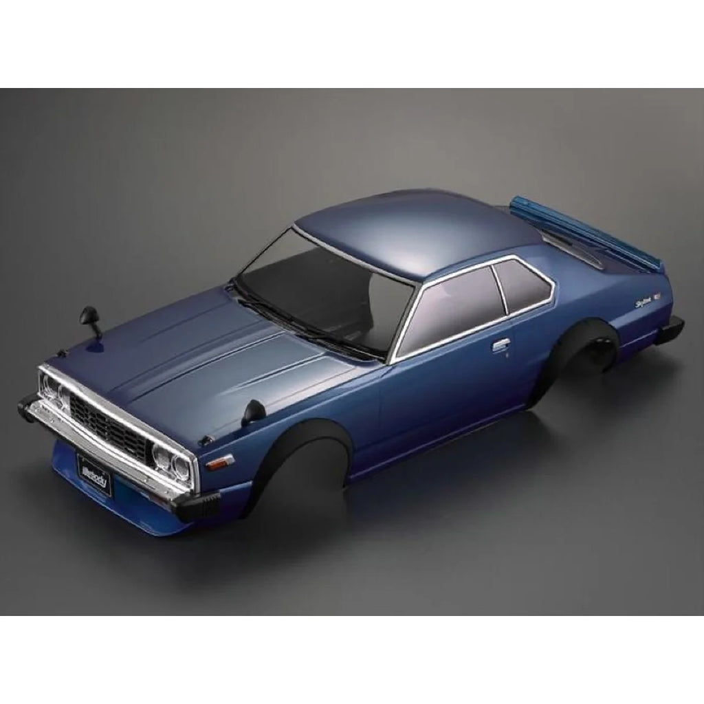 Killerbody NISSAN SKYLINE GT-ES 2000 Hardtop 1977 Karosserie Blau KB48700 Zubehör im Maßstab 1:10 Touring Car & Onroad – Seitenansicht
