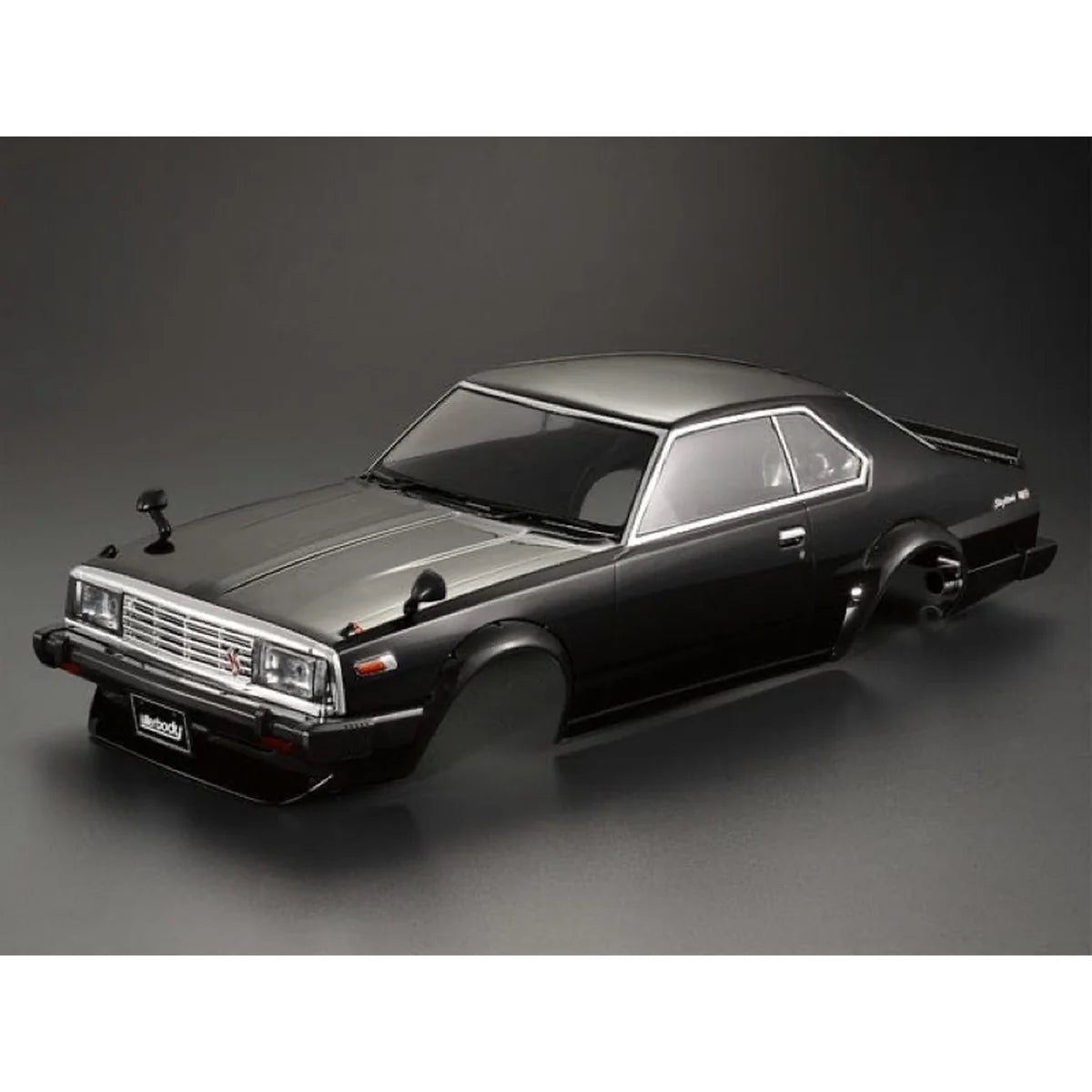 Killerbody NISSAN SKYLINE GT-ES Hardtop 1980 Karosserie Schwarz KB48675 Zubehör im Maßstab 1:10 Touring Car & Onroad – Seitenansicht
