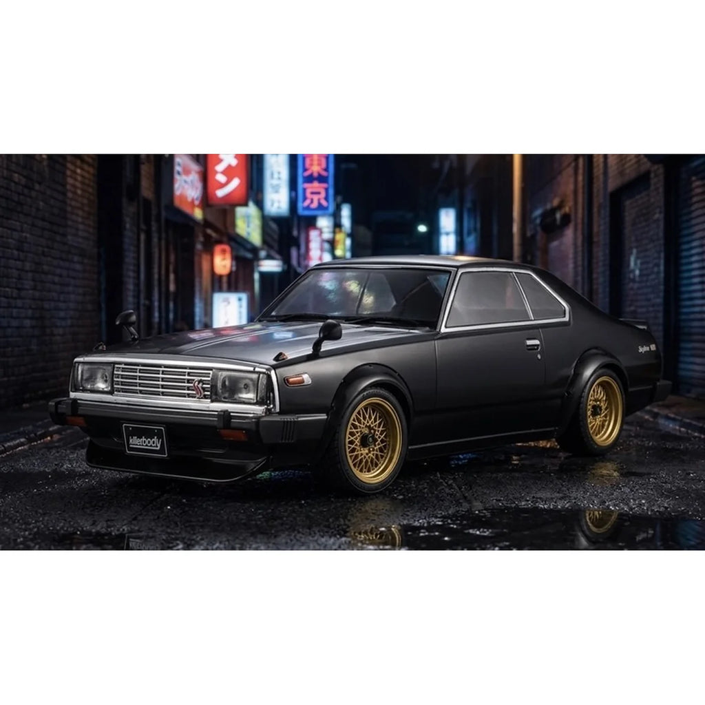 Killerbody NISSAN SKYLINE GT-ES Hardtop 1980 Karosserie Schwarz KB48675 Zubehör im Maßstab 1:10 Touring Car & Onroad – Seitenansicht