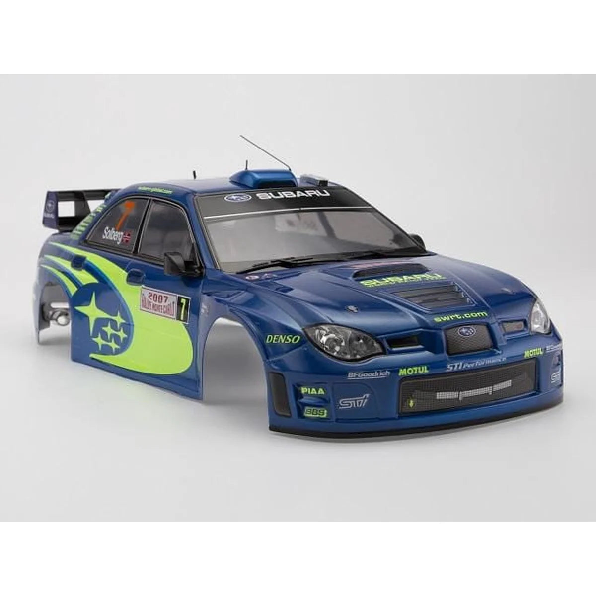 Killerbody SUBARU IMPREZA WRC 2007 Karosserie lackiert KB48762 im Maßstab 1:10 Touring Car & Onroad – Seitenansicht
