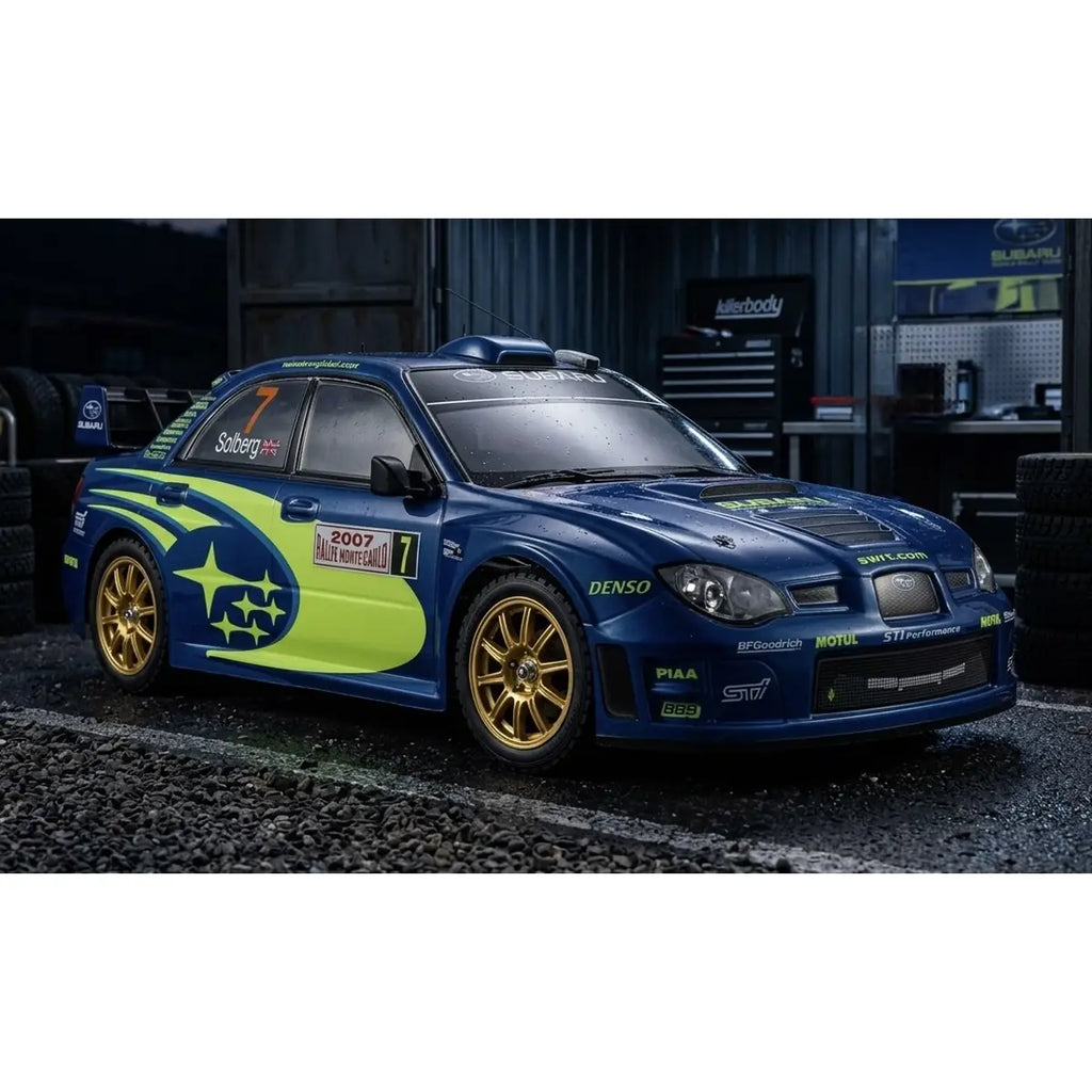 Killerbody SUBARU IMPREZA WRC 2007 Karosserie lackiert KB48762 im Maßstab 1:10 Touring Car & Onroad – Seitenansicht