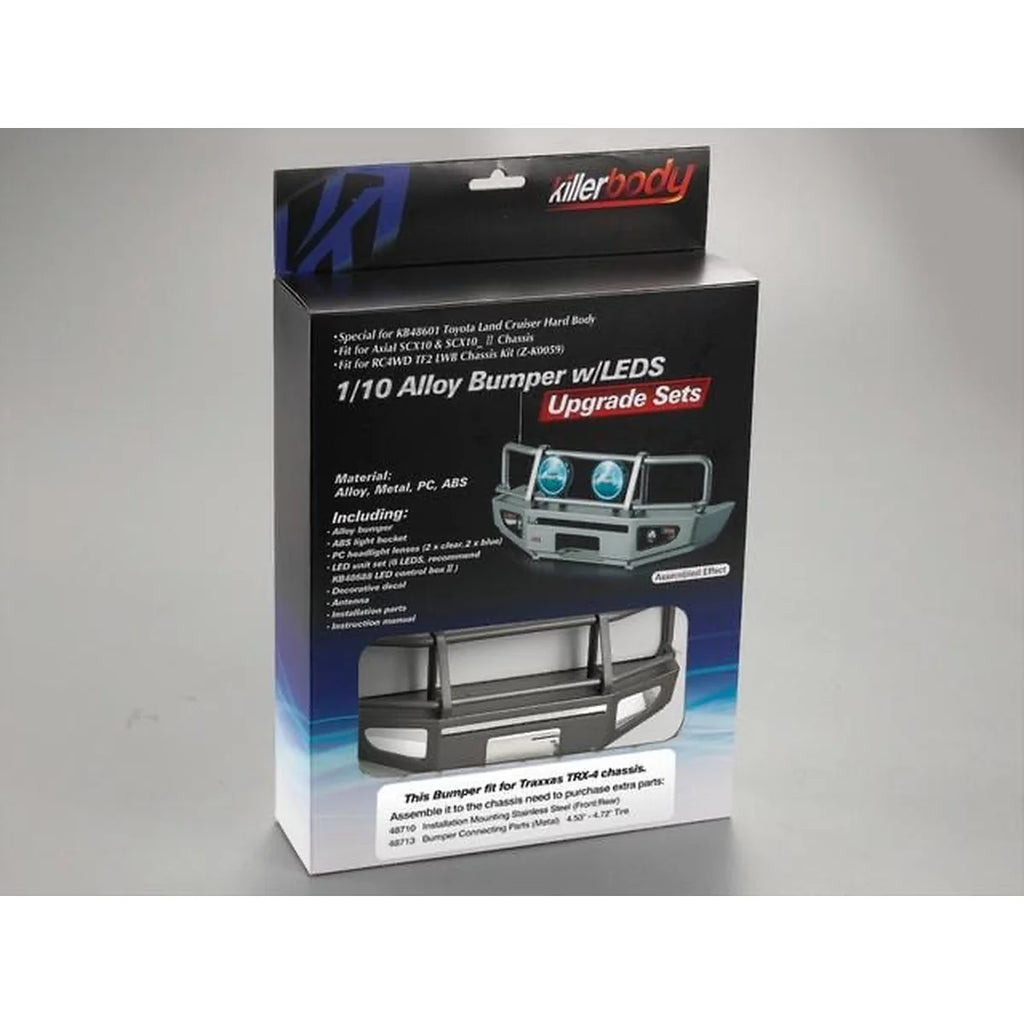 Killerbody TOYOTA LC70 Alu Rammschutz/LED Set f. TRX-4 Grau KB48717 Zubehör Crawler – Verpackung