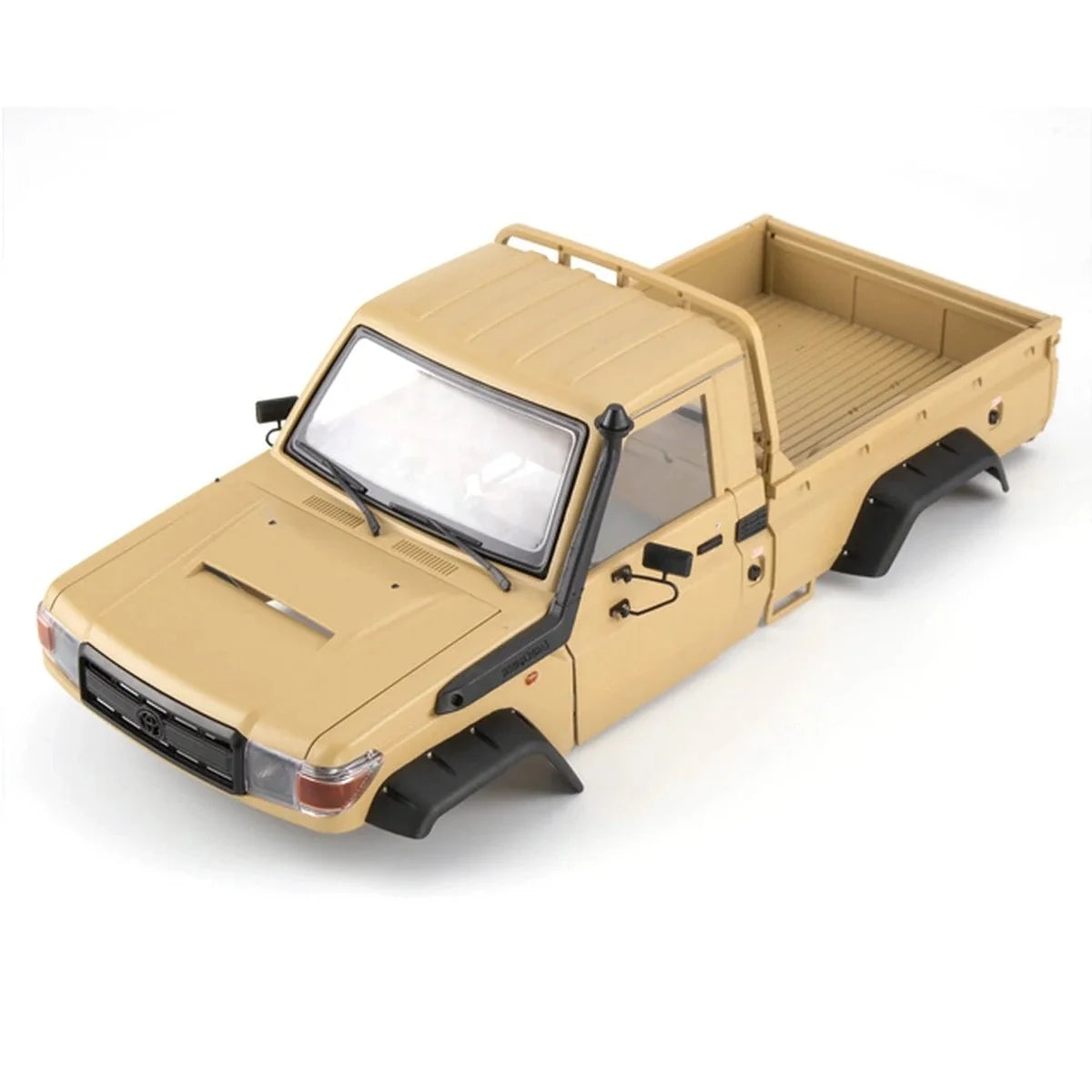 Killerbody Toyota LC70 Hardbody-Karosserie - Desert Gelb KB48843 im Maßstab 1:10 Crawler – Draufsicht