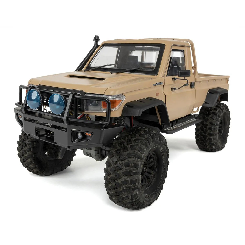 Killerbody Toyota LC70 Hardbody-Karosserie Military Desert (TRX-4 323mm) KB48734 im Maßstab 1:10 Crawler – Frontansicht