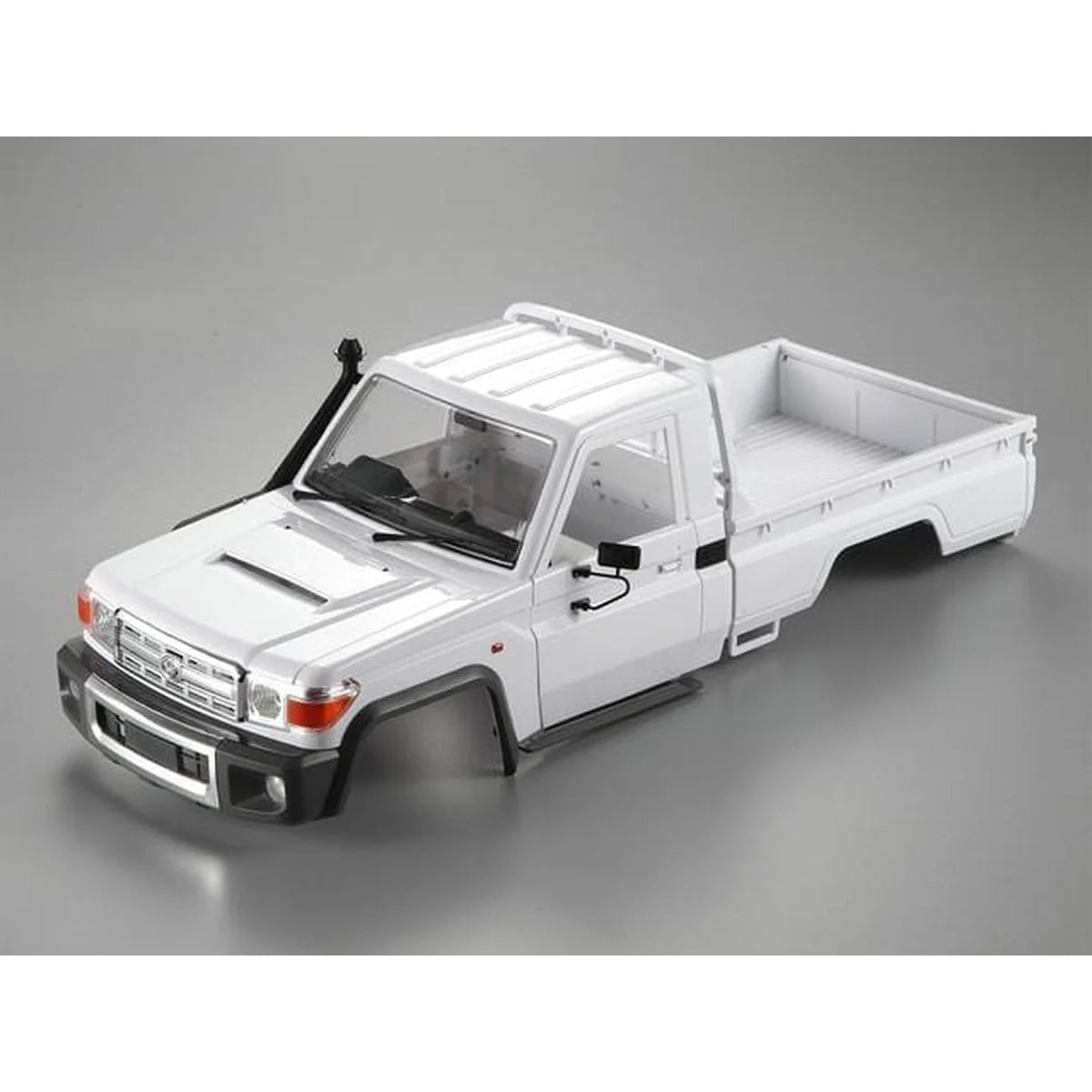 Killerbody Toyota LC70 Hardbody-Karosserie weiß/DIY (Axial SCX10 & 313mm) KB48601 im Maßstab 1:10 Crawler – Seitenansicht