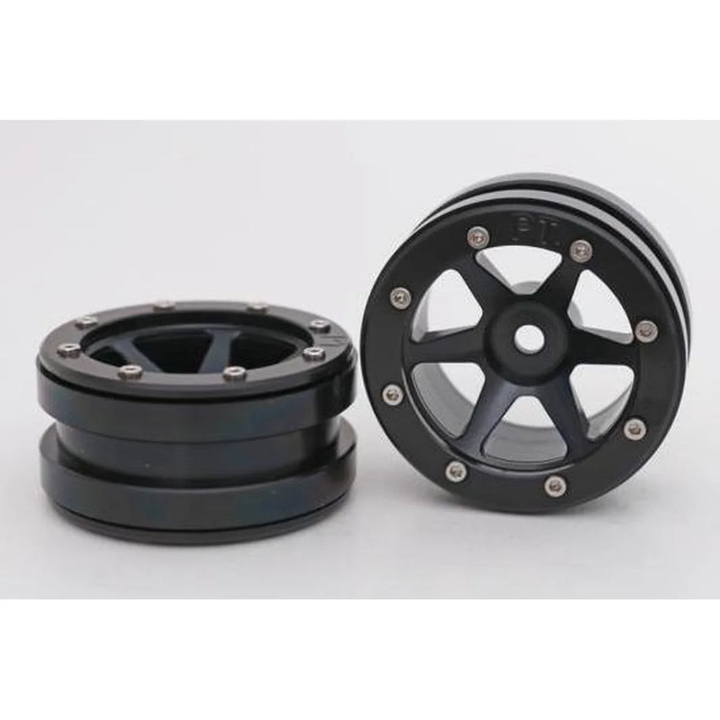 Metsafil Beadlock-Felgen PT-Slingshot 1.9 (2) Schwarz/Schwarz MT0030BB