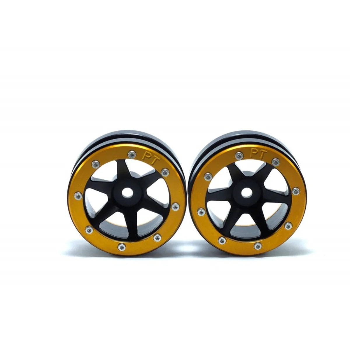 Metsafil Beadlock-Felgen PT-Slingshot 1.9 (2) Schwarz/Gold MT0030BGO