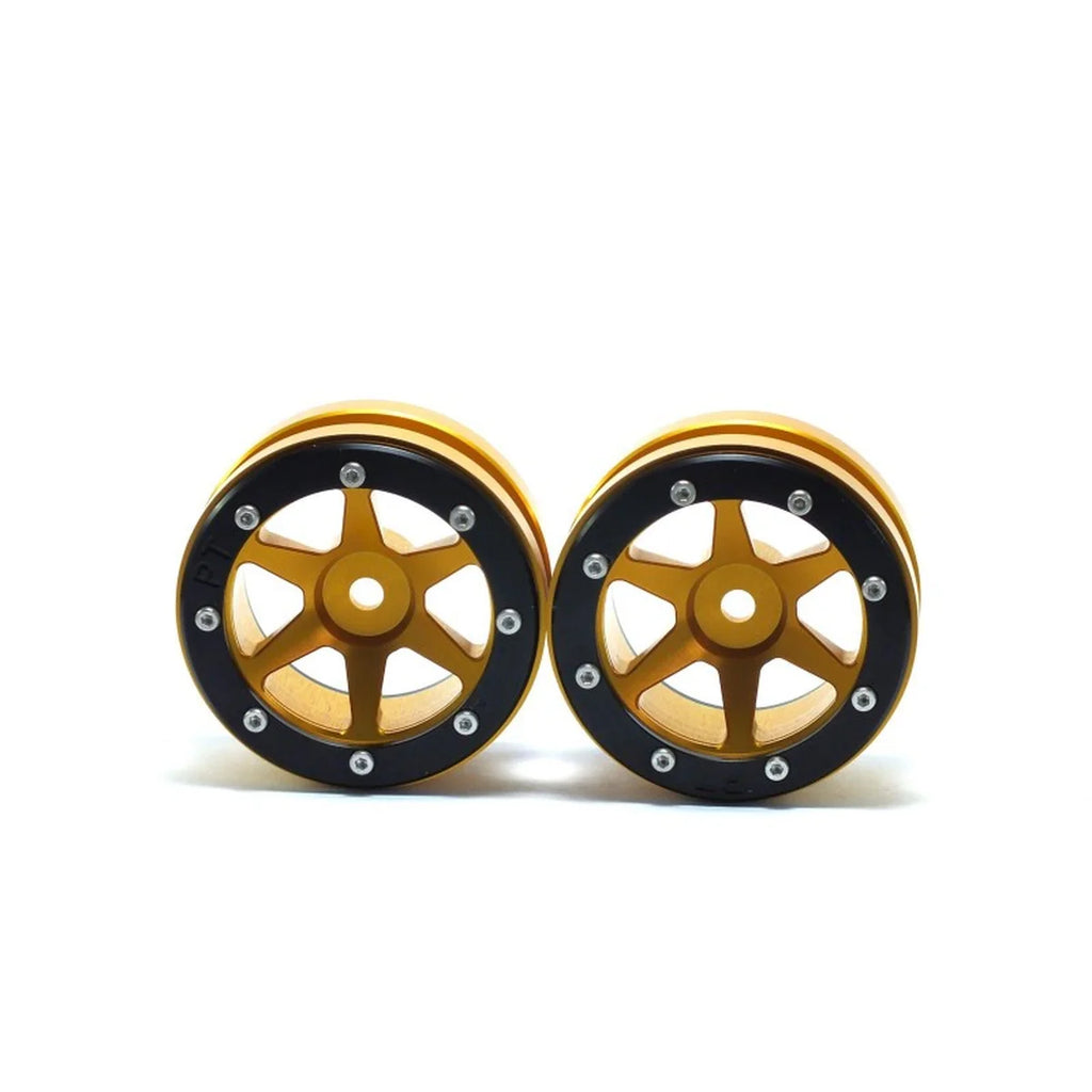 Metsafil Beadlock-Felgen PT-Slingshot 1.9 (2) Gold/Schwarz MT0030GOB