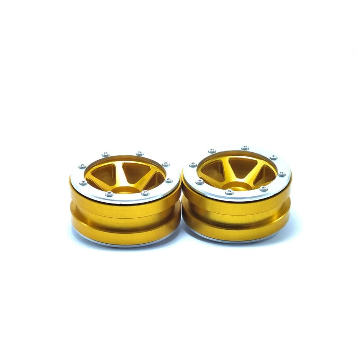 Metsafil Beadlock-Felgen PT-Slingshot 1.9 (2) Gold/Silber MT0030GOS