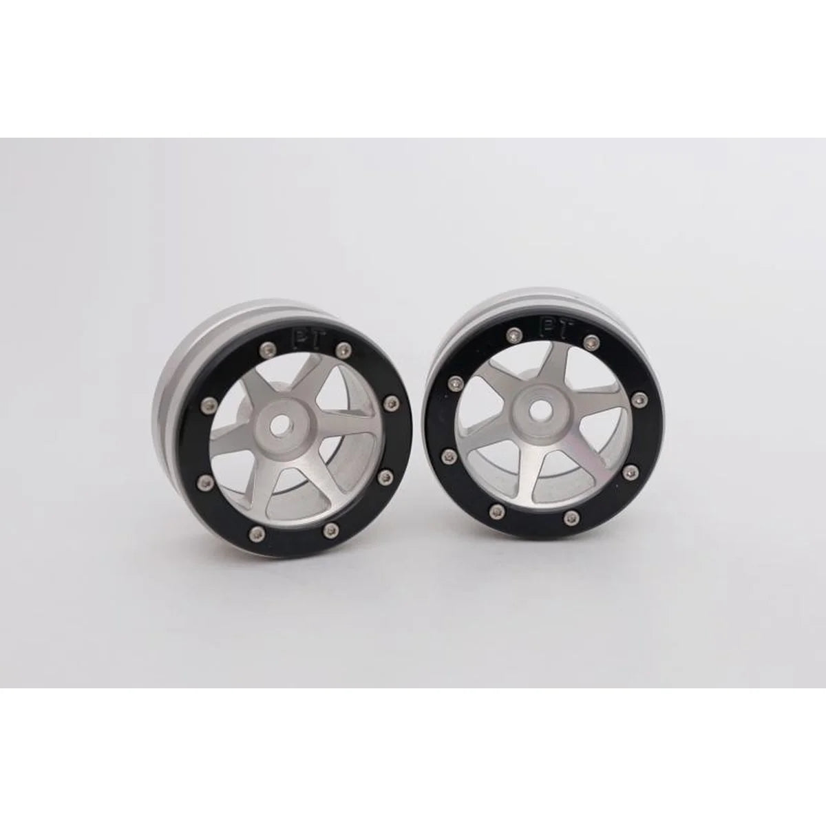 Metsafil Beadlock-Felgen PT-Slingshot 1.9 (2) Silber/Schwarz MT0030SB