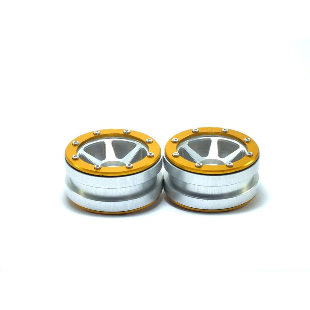 Metsafil Beadlock-Felgen PT-Slingshot 1.9 (2) Silber/Gold MT0030SGO