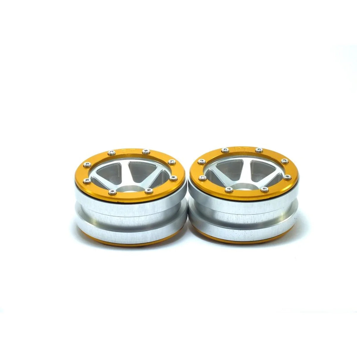 Metsafil Beadlock-Felgen PT-Slingshot 1.9 (2) Silber/Gold MT0030SGO