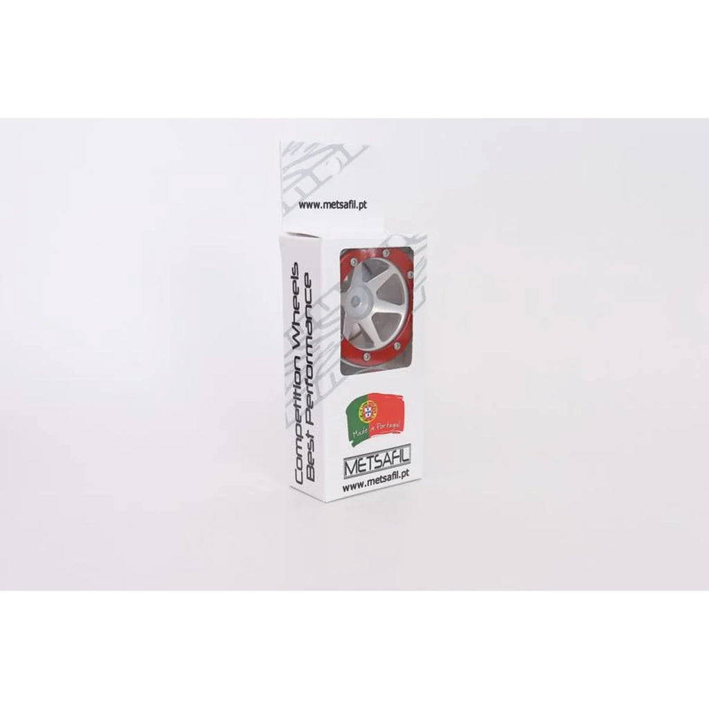Metsafil Beadlock-Felgen PT-Slingshot 1.9 (2) Silber/Rot MT0030SR