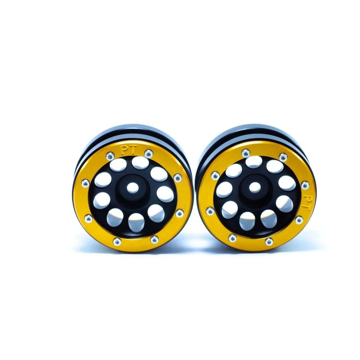 Metsafil Beadlock-Felgen PT-Ecohole 1.9 (2) Schwarz/Gold MT0050BGO