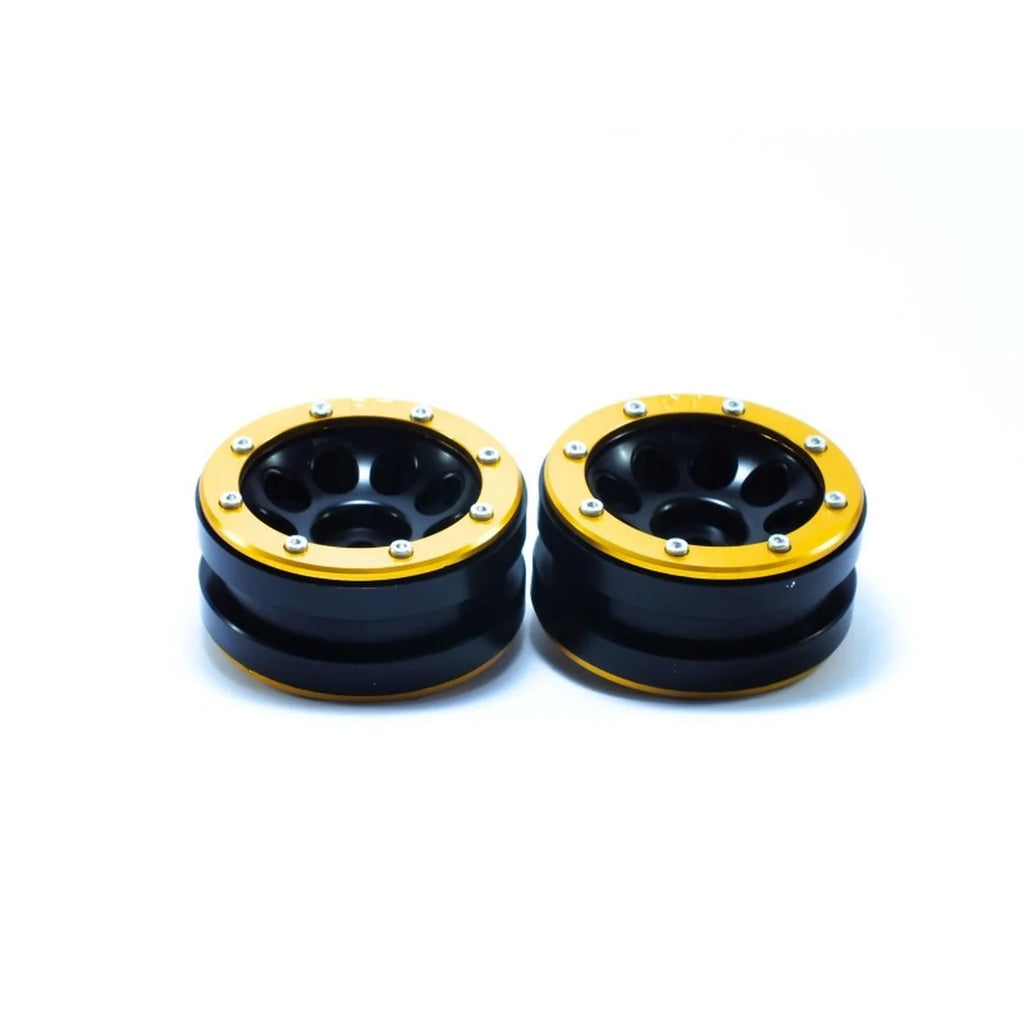 Metsafil Beadlock-Felgen PT-Ecohole 1.9 (2) Schwarz/Gold MT0050BGO