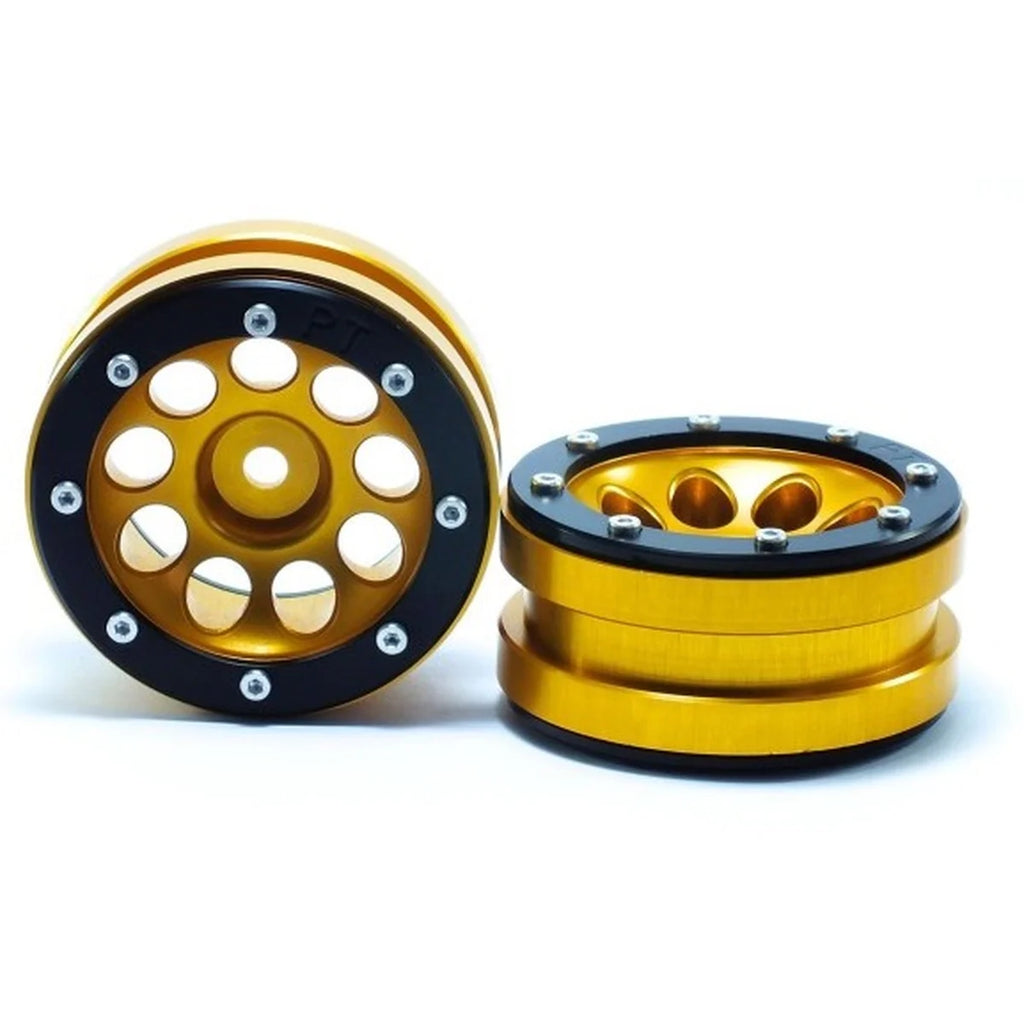 Metsafil Beadlock-Felgen PT-Ecohole 1.9 (2) Gold/Schwarz MT0050GOB