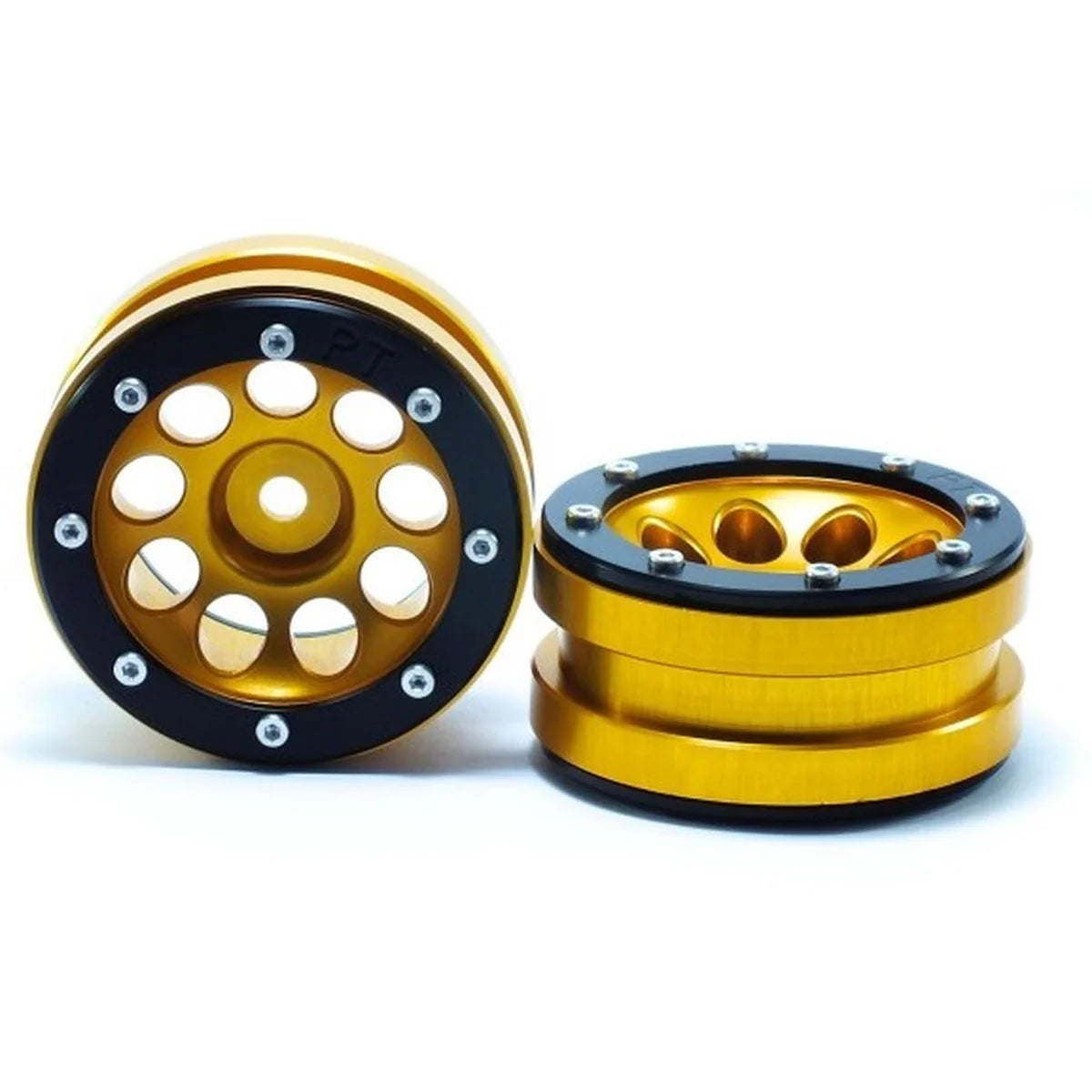 Metsafil Beadlock-Felgen PT-Ecohole 1.9 (2) Gold/Schwarz MT0050GOB
