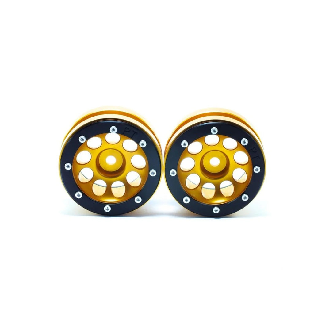 Metsafil Beadlock-Felgen PT-Ecohole 1.9 (2) Gold/Schwarz MT0050GOB