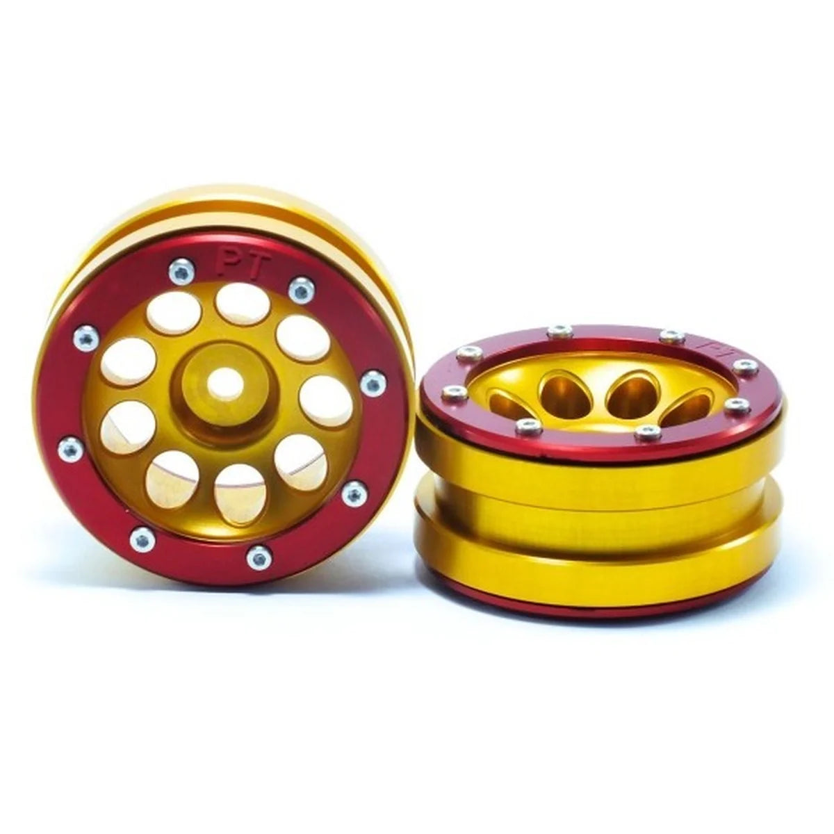 Metsafil Beadlock-Felgen PT-Ecohole 1.9 (2) Gold/Rot MT0050GOR