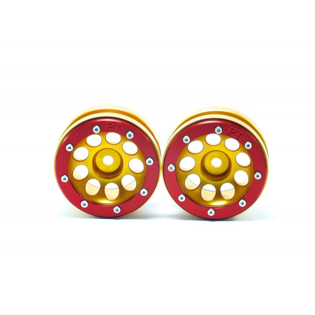 Metsafil Beadlock-Felgen PT-Ecohole 1.9 (2) Gold/Rot MT0050GOR