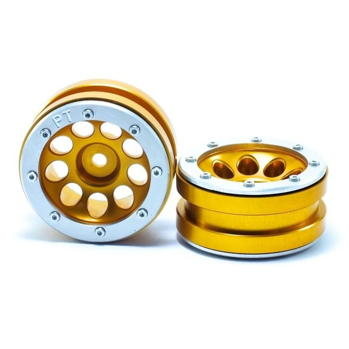 Metsafil Beadlock-Felgen PT-Ecohole 1.9 (2) Gold/Silber MT0050GOS