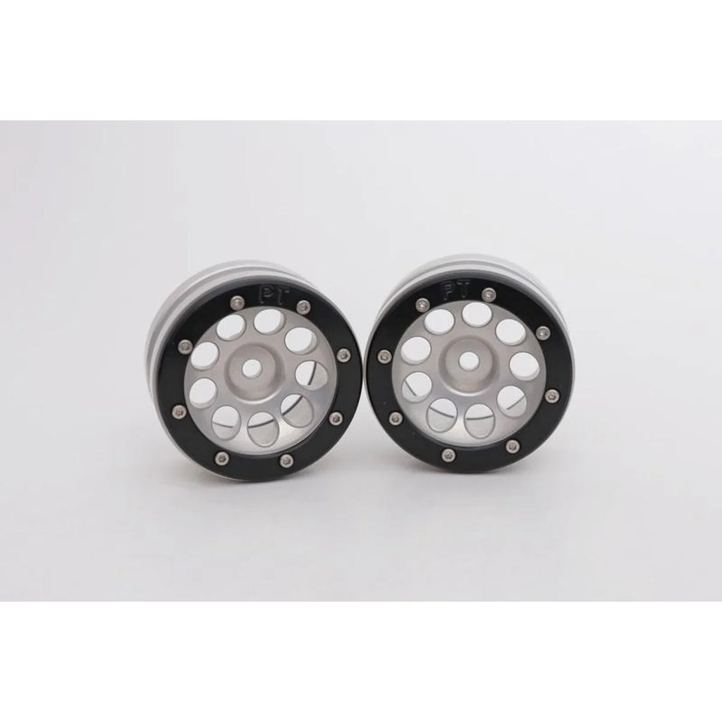 Metsafil Beadlock-Felgen PT-Ecohole 1.9 (2) Silber/Schwarz MT0050SB