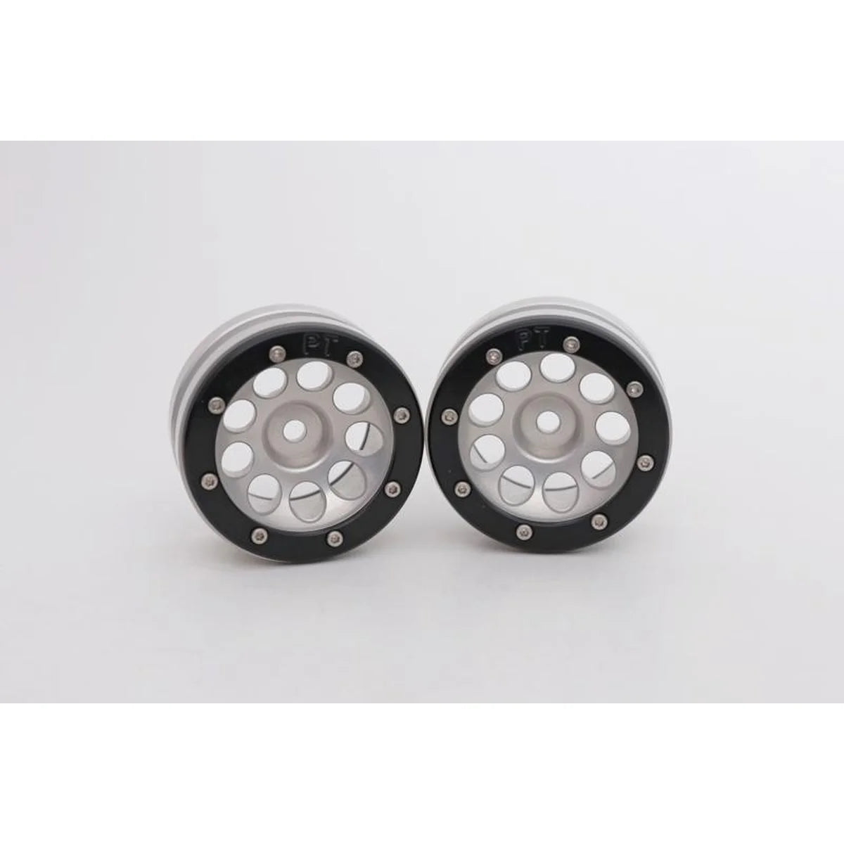 Metsafil Beadlock-Felgen PT-Ecohole 1.9 (2) Silber/Schwarz MT0050SB