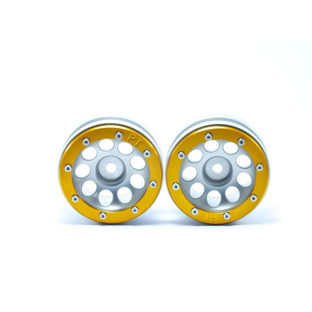 Metsafil Beadlock-Felgen PT-Ecohole 1.9 (2) Silber/Gold MT0050SGO