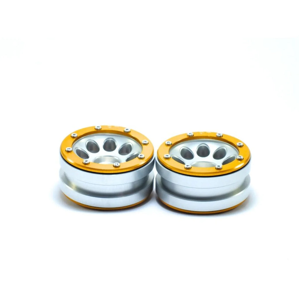 Metsafil Beadlock-Felgen PT-Ecohole 1.9 (2) Silber/Gold MT0050SGO